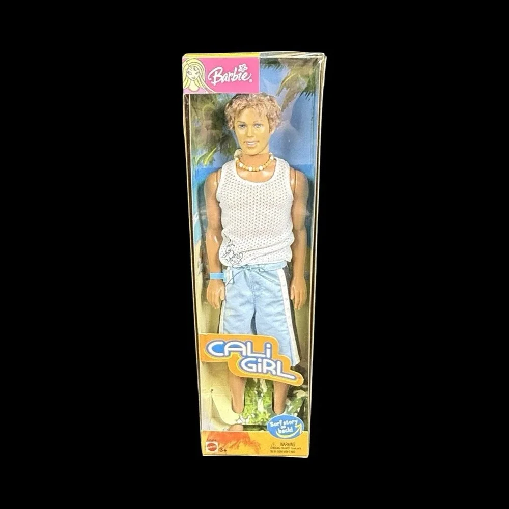 Mattel Barbie Cali Girl Ken Doll 2003 Surfer Beach Boy C6464 NRFB - READ